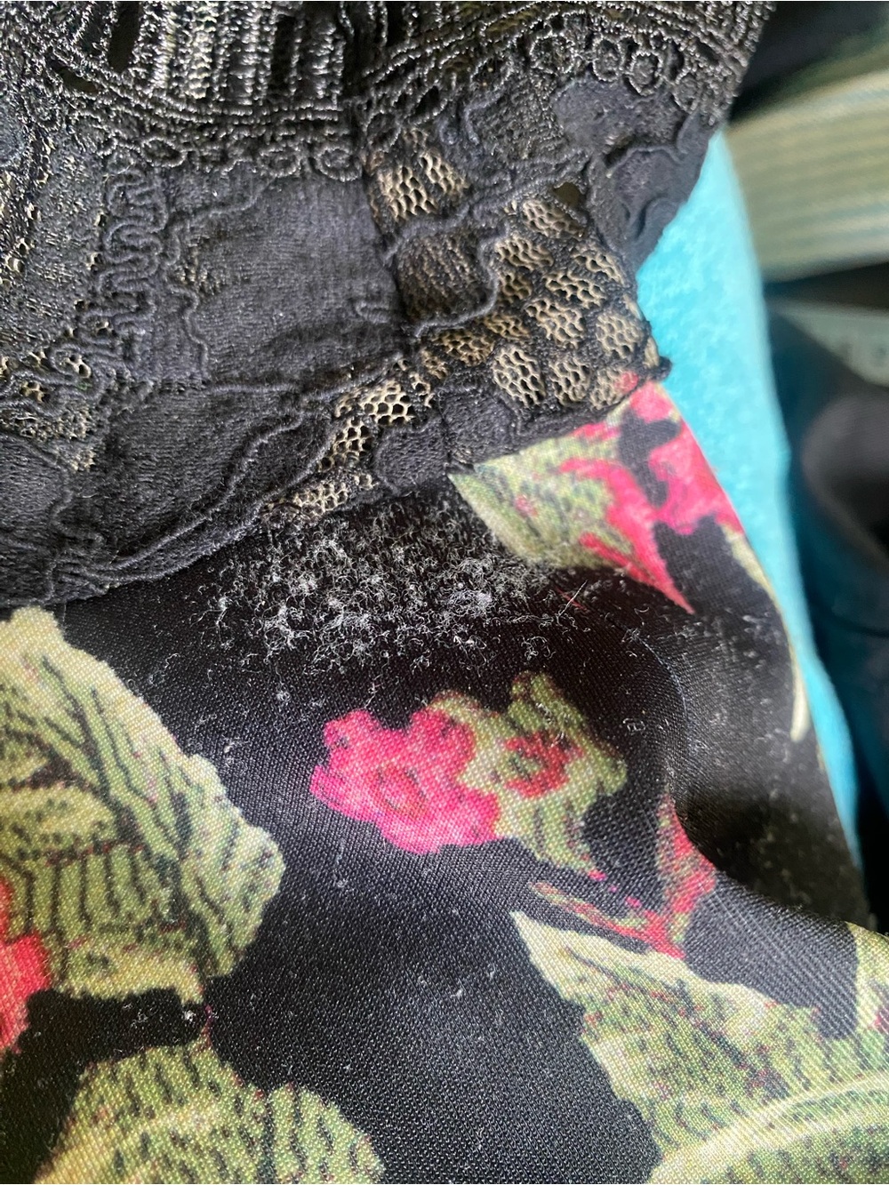 Tadashi Shoji Black Lace Midi Dress with Pink Floral Embroidery - Picture 13 of 13